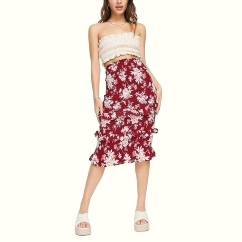 Abercrombie & Fitch Smocked Maxi Skirt in Floral Print 💕